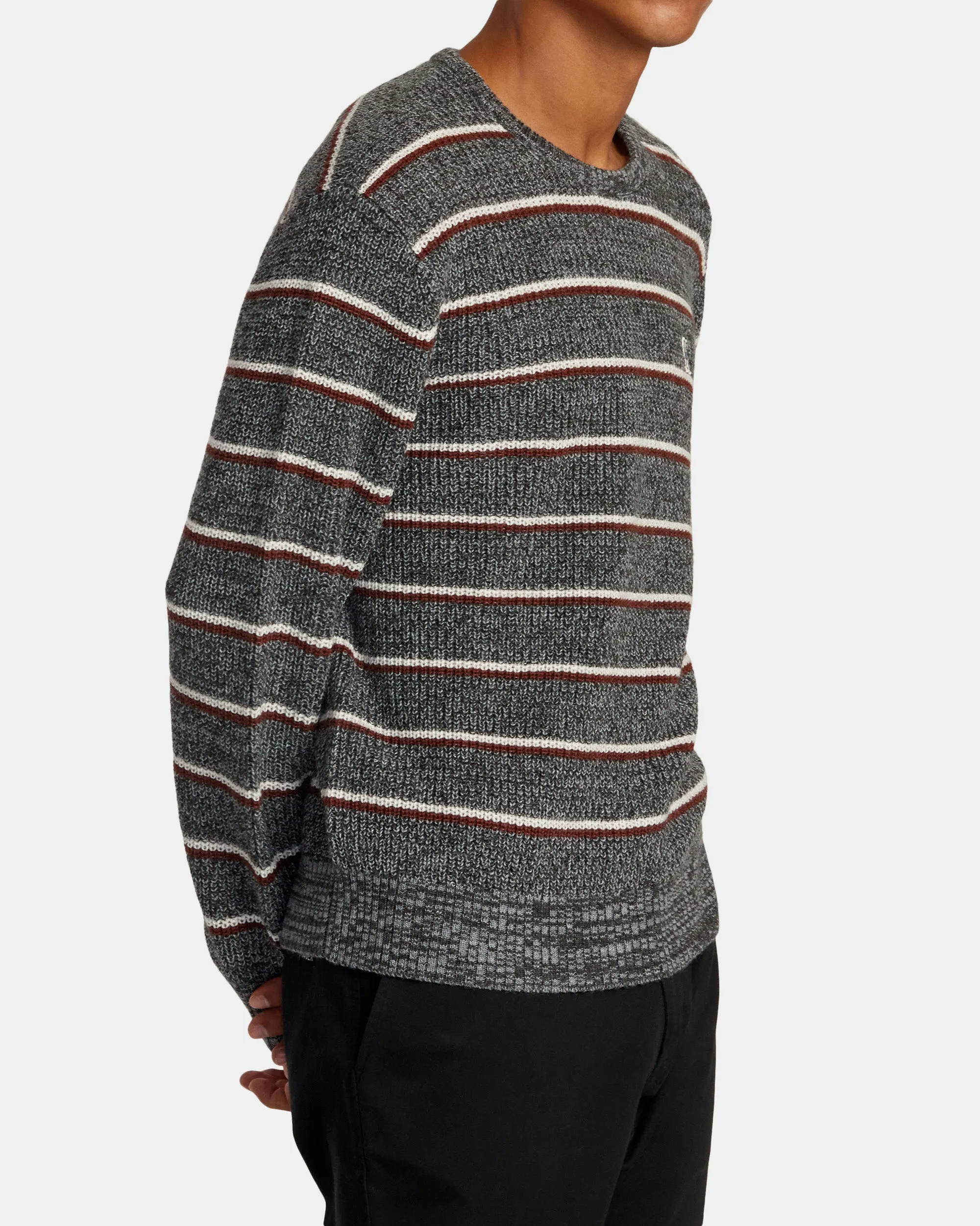 Yalla Stripe Sweater - Grey Noise